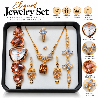 5 in 1 Ladies Watch & Jewelry Gift Set